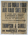  Air Raid Shelter Poster, Gambles, Quorn 