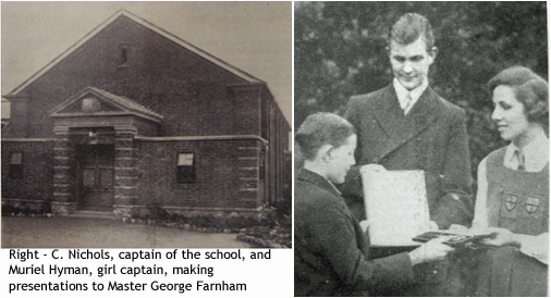 Farnham Memorial Hall at Quorn - Addition to Rawlins School - Gift of late Mr George Farnham