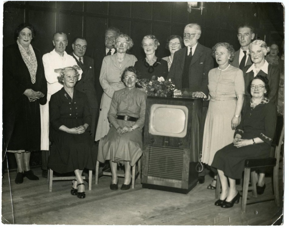 A presentation by Murray Rumsey to Miss Good at the Bull's Head