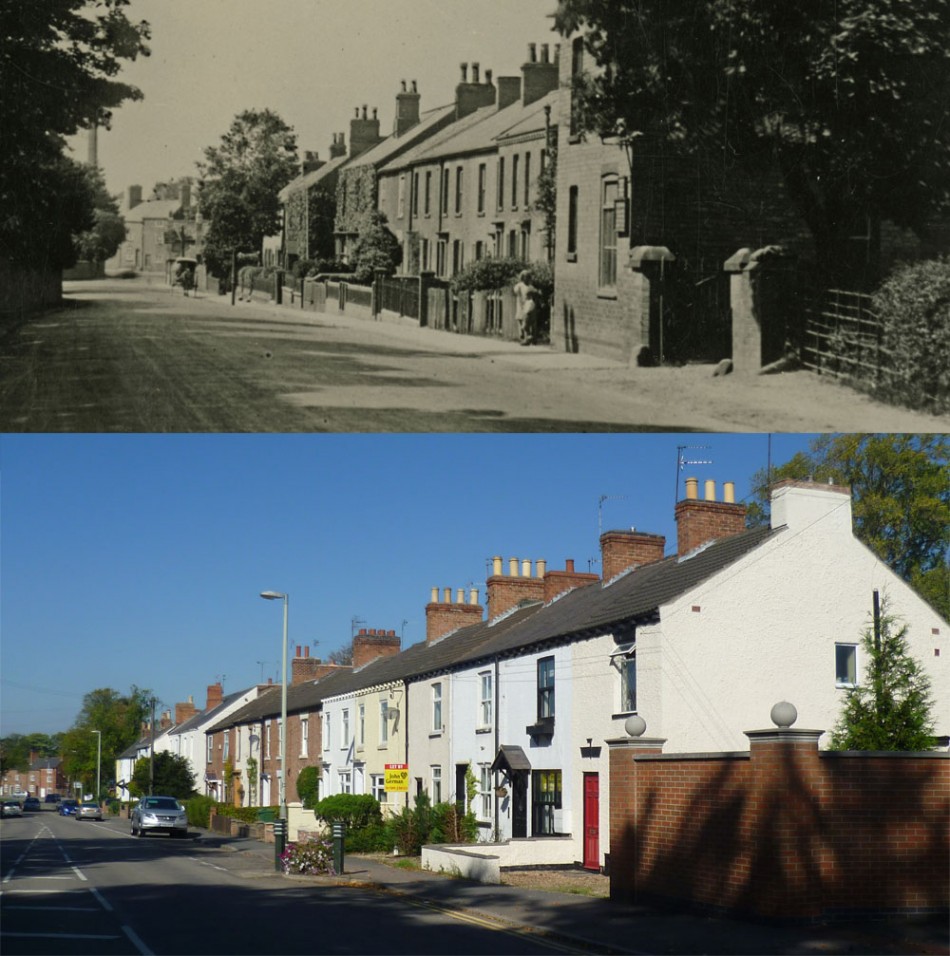 Leicester Road, The Gas House - then and now