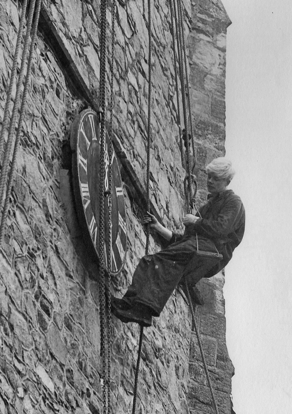 St Bartholomew's Church Clock - the day the clock face slipped