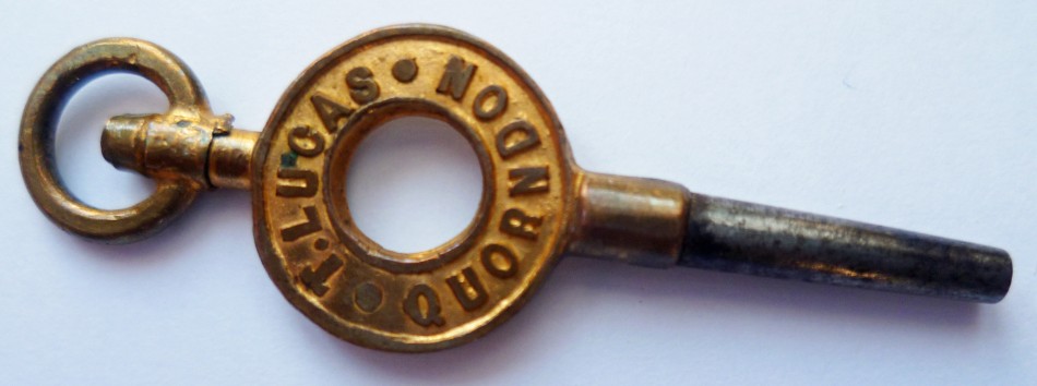 Advertising Watch Key -Thomas Lucas, Watchmaker and Jeweller, Quorn