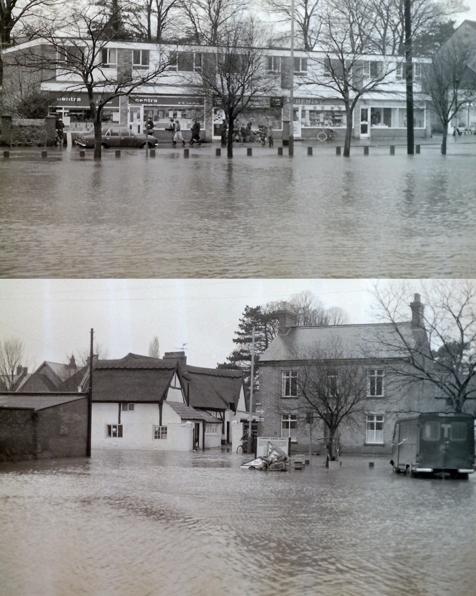 Floods on Station Road, early 1970s
