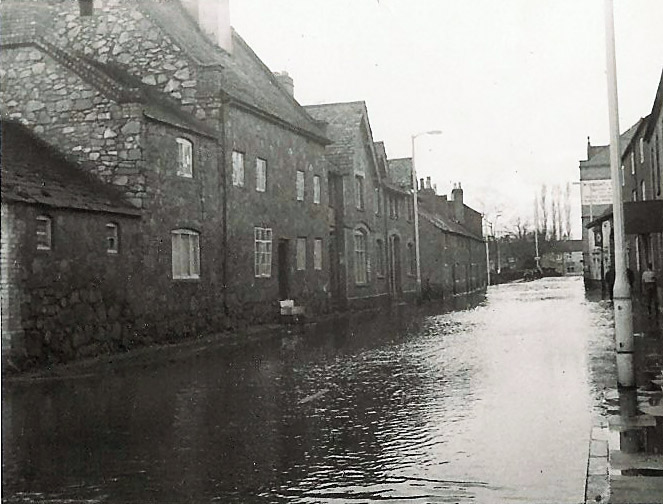 Floods on Leicester Road, 1960s