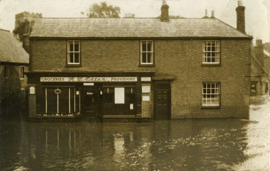 Otter's Post Office and grocery store in the floods