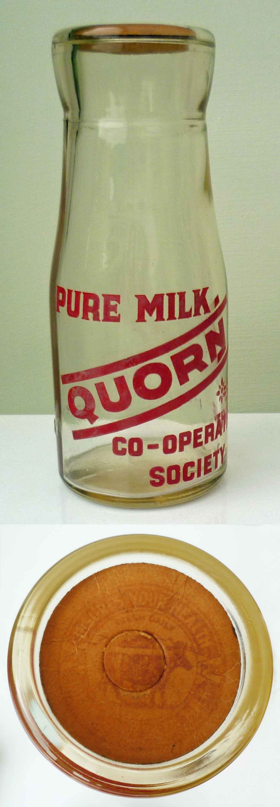 Quorn Co-op milk bottle