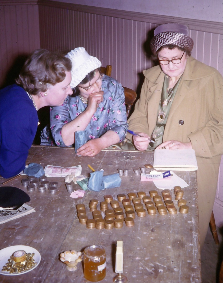 Counting the money after a Church event