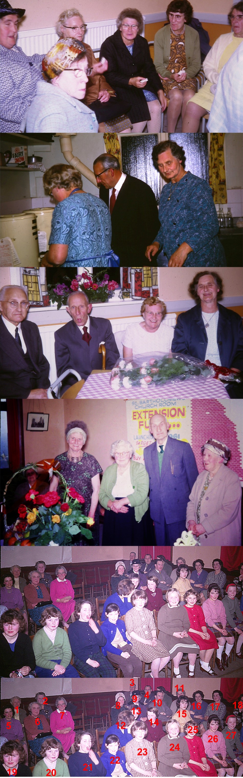 Social events in the Church Rooms, 1960s and 1970s