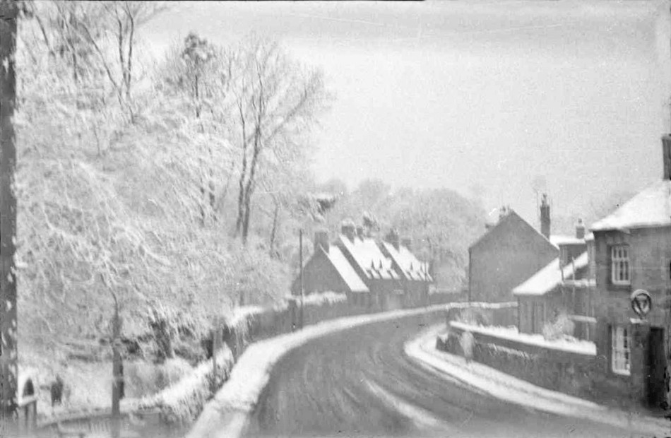 Meeting Street in the snow in 1961