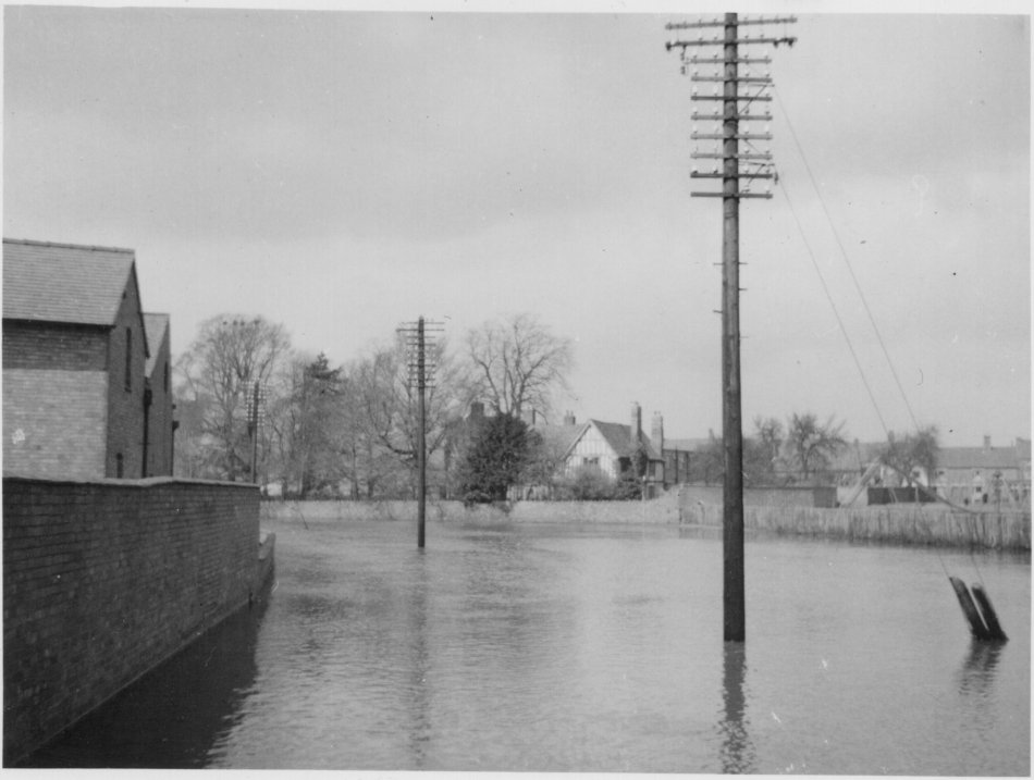The Stafford Orchard in flood. 1930s