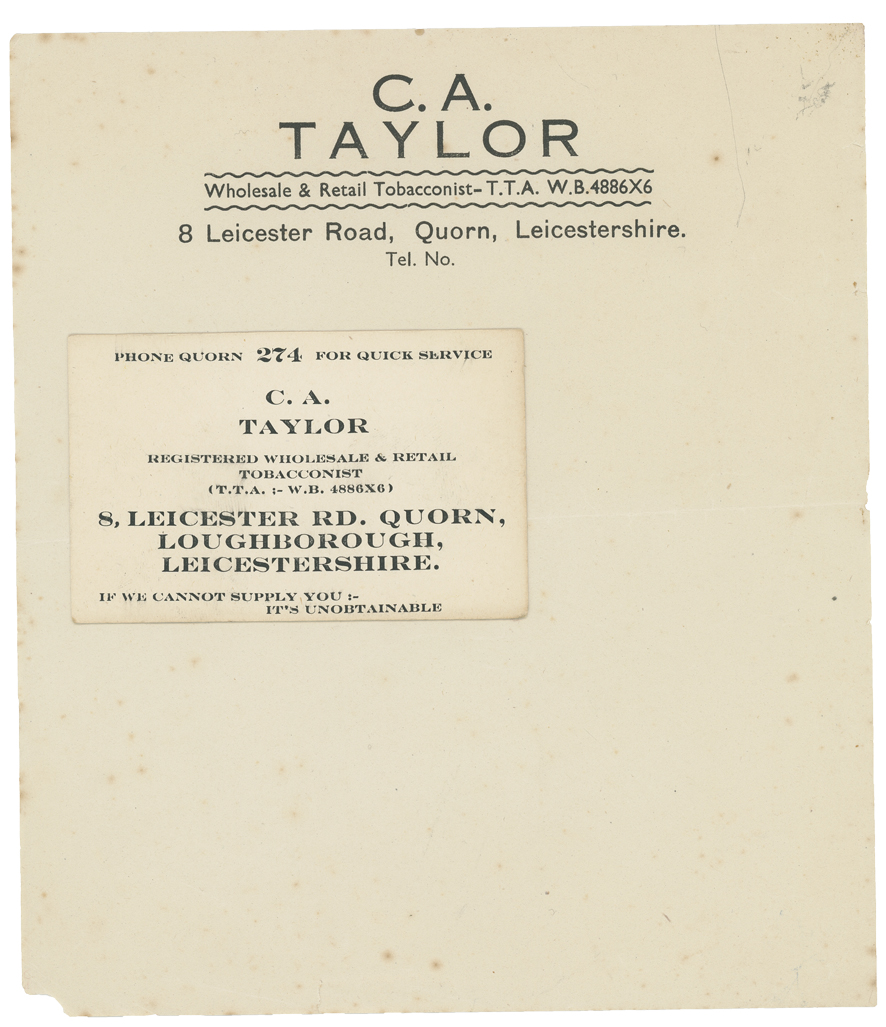C. A. Taylor, Tobacconist, Quorn