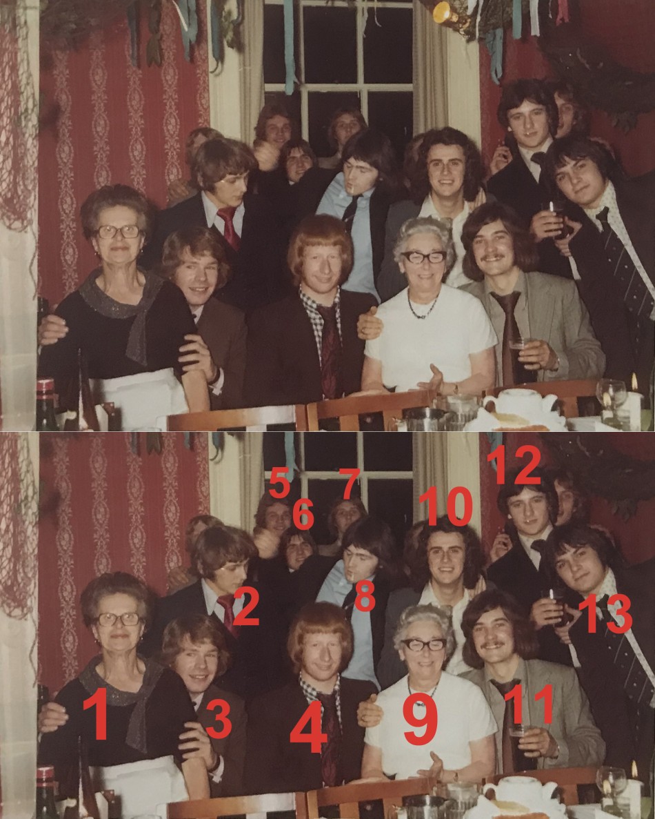 Quorn Hall students Christmas party, 1974