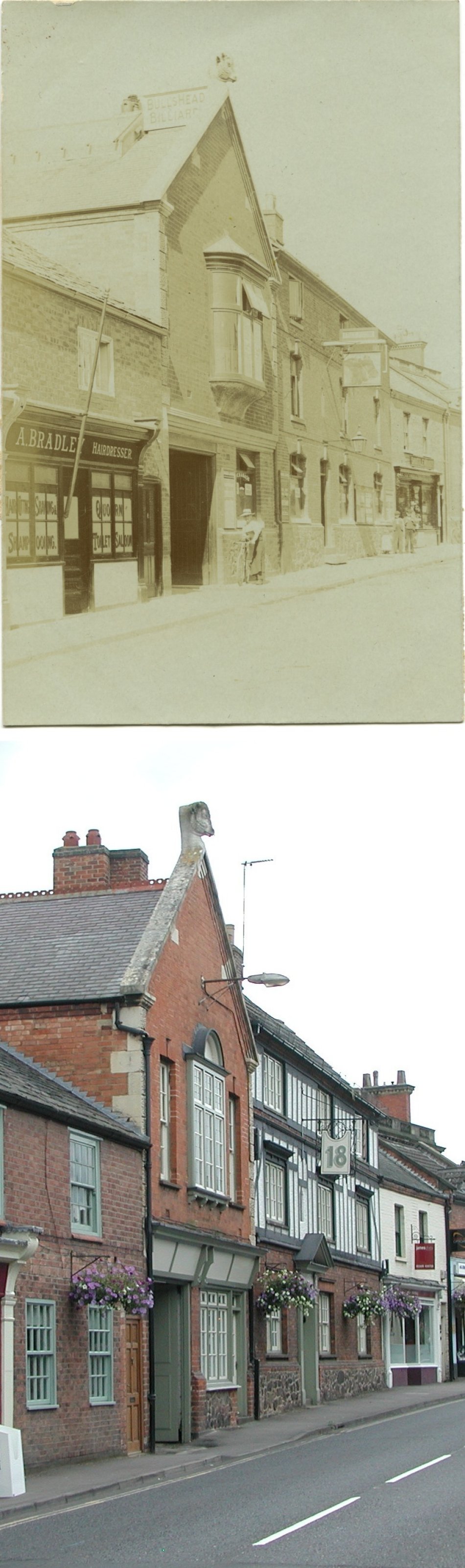 The Old Bull's Head - then and now