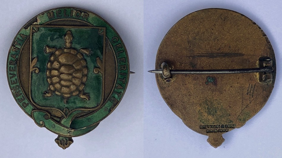 Thomas Rawlins Grammar School badge, about 1920