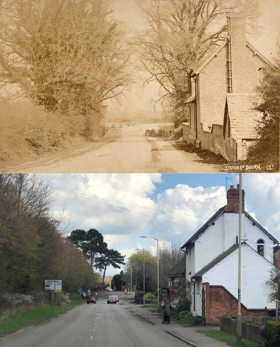 Westfield Farm, Woodhouse Road  Then and now