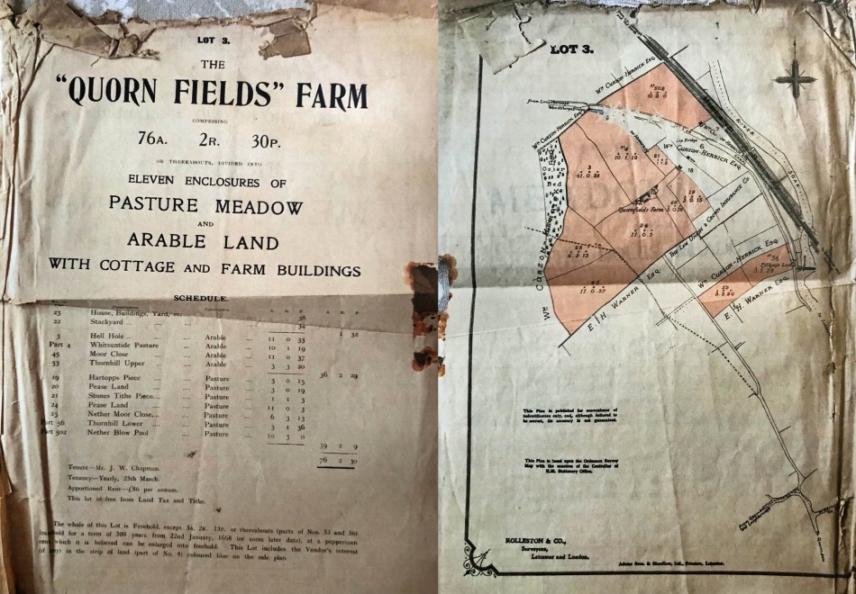 Sale of Quorn Fields Farm 1933