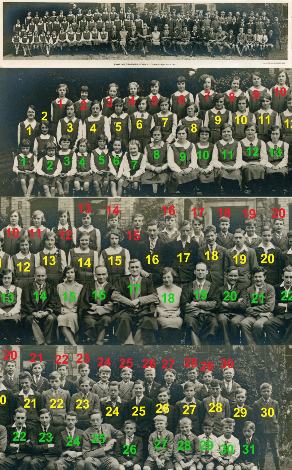 Rawlins School panoramic photograph, 1931