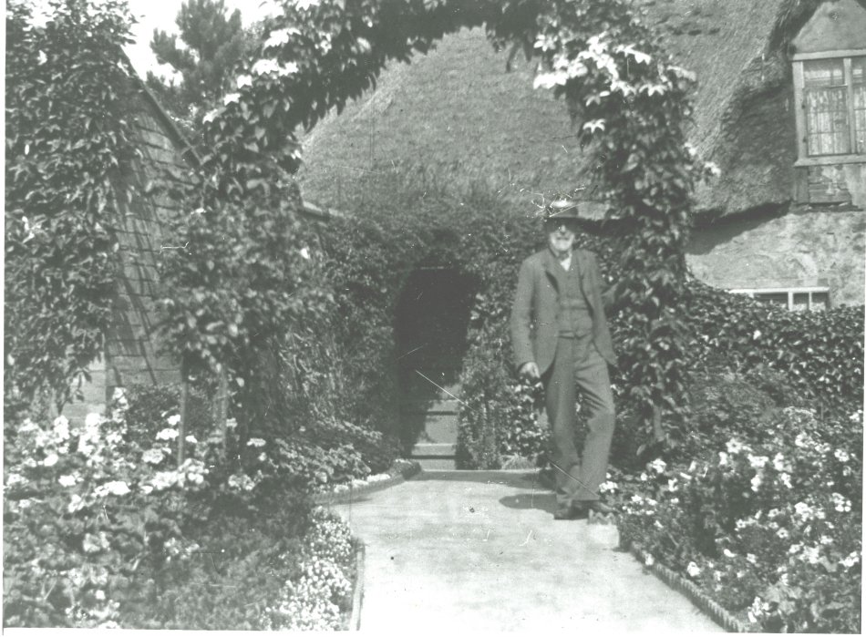 Mr Thomas North in his garden