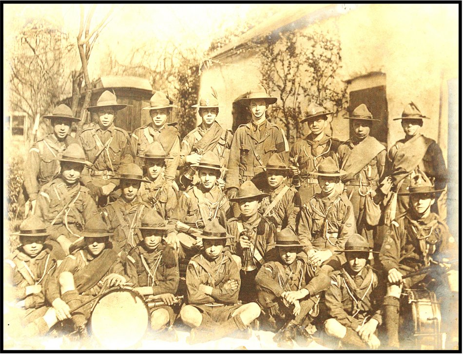 Scouts in the Garden of Raven Cottage