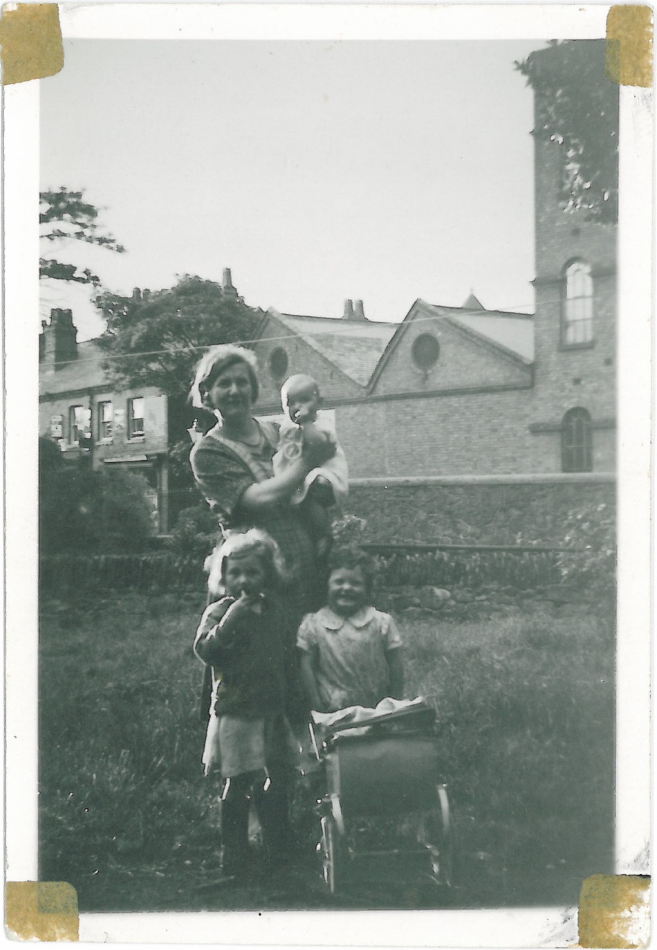 Family in garden of Brook House, Quorn 1950-51