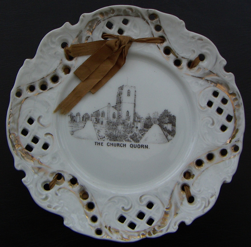 Quorn china ribbon plate 1910
