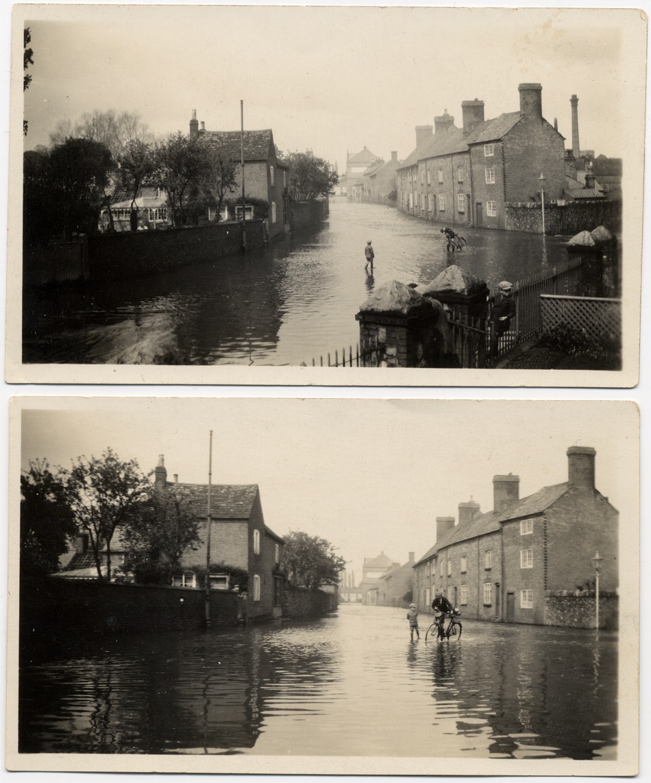 Leicester Road in flood 1933