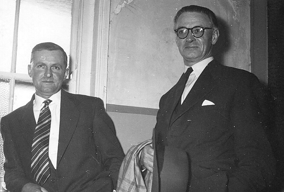 Ron Gamble and Rev Leslie Worsnip  c1952
