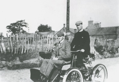  The  Rev Kelcey with his new pneumatic tyred bicycle 